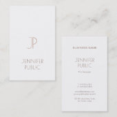 Monogrammed Elegant Plain Modern Trendy Design Visitekaartje (Voorkant / Achterkant)