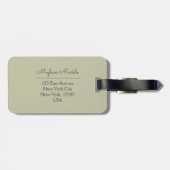 Monogrammed elegant script bagagelabel (Achterkant horizontaal)