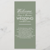 Monogrammed Elegant Script Branch Wedding Program Menu (Achterkant)