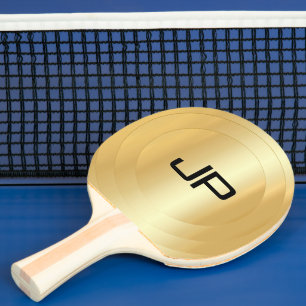 Monogrammed Elegant Sjabloon Glamorous Gold Tafeltennisbatje