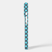 Monogrammed Elegant Turquoise Polka Dot Case-Mate iPhone Case (Achterkant / Links)