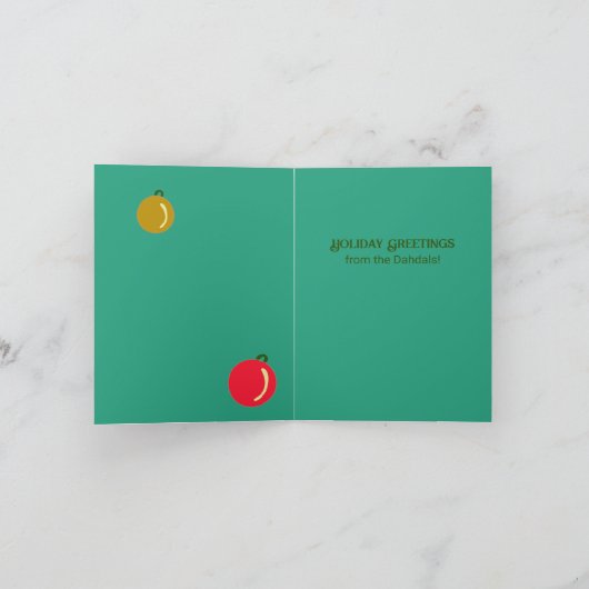 Monogrammed Elegante, Leuke Kerstversieringen Bing Feestdagen Kaart (Binnen)