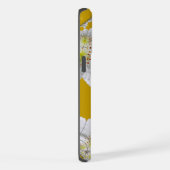 Monogrammed Elegante Schattigee Bloemkunst Sinaasa iPhone Hoesje (Rechterkant)