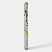 Monogrammed Elegante Schattigee Bloemkunst Sinaasa iPhone Hoesje (Linkerkant)