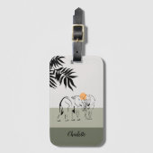 Monogrammed "Elephant Lover"-Bagagelabel Bagagelabel (Voorkant (verticaal))