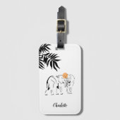 Monogrammed "Elephant Lover"-Bagagelabel Bagagelabel (Voorkant (verticaal))