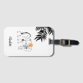 Monogrammed "Elephant Lover"-Bagagelabel Bagagelabel (Voorkant (horizontaal))