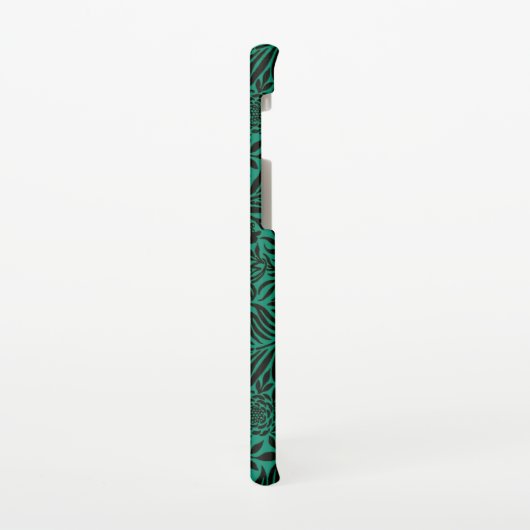 Monogrammed Emerald Green Botanical Pattern Samsung Galaxy Hoesje (Linkerkant)