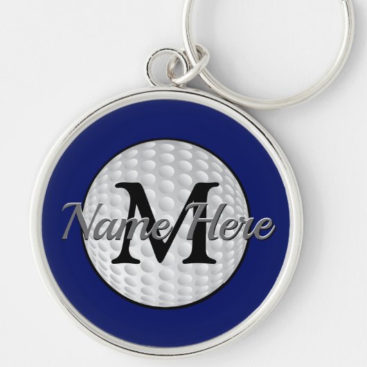 Monogrammed en Personalized Golf Sleutelhangers (Voorkant)