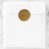 Monogrammed Envelope Seal - Goud Ronde Sticker (Tas)
