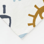 Monogrammed Evil Eye Pattern | Add Name Fleece Bla (Hoek)