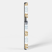 Monogrammed Evil Eye Pattern | Naam toevoegen iPhone Hoesje (Rechterkant)
