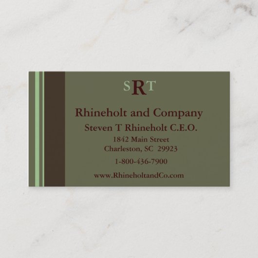 Monogrammed Executive Visitekaartje (Voorkant)