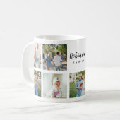 Monogrammed familie foto collage koffiemok (Voorkant links)