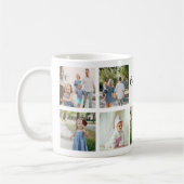 Monogrammed familie foto collage koffiemok (Links)