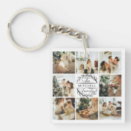 Monogrammed Familie Fotocollage | Monogram Gift K Sleutelhanger