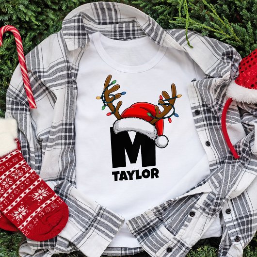 Monogrammed Familie Kerst Shirten T-shirt