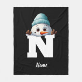 Monogrammed Familie Kerstmis Aangepaste Schattigee Fleece Deken (Voorkant)