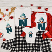 Monogrammed Familie Kerstmis Aangepaste Schattigee T-shirt