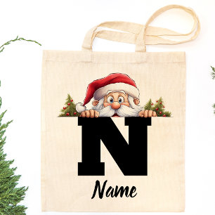Monogrammed Familie Kerstmis Gepersonaliseerde Ker Tote Bag