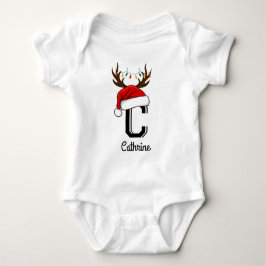 Monogrammed Familie Kerstmis Matching Outfits Romper