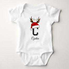Monogrammed Familie Kerstmis Matching Outfits Romper