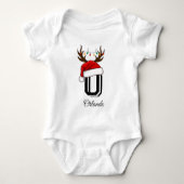 Monogrammed Familie Kerstmis Matching Outfits Romper (Voorkant)
