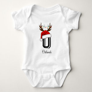 Monogrammed Familie Kerstmis Matching Outfits Romper