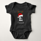 Monogrammed Familie Kerstmis Matching Outfits Romper (Voorkant)