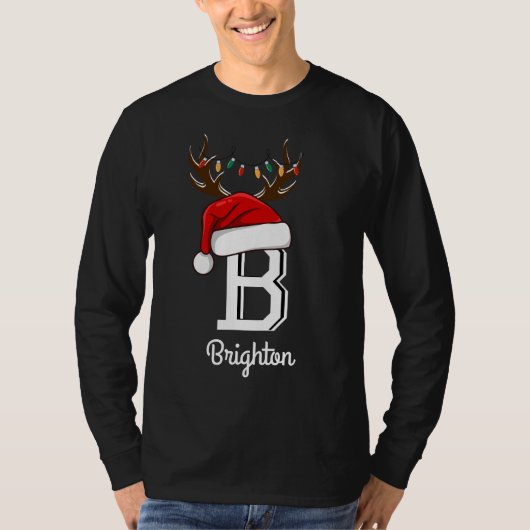 Monogrammed Familie Kerstmis Matching Outfits T-shirt (Voorkant)