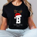 Monogrammed Familie Kerstmis Matching Outfits T-shirt<br><div class="desc">Monogrammed Familie Kerst shirten Matching Outfits</div>