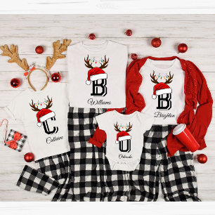 Monogrammed Familie Kerstmis Matching Outfits T-shirt