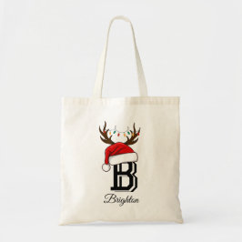 Monogrammed Familie Kerstmis Matching Outfits Tote Bag