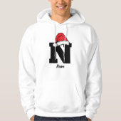 Monogrammed Familie Kerstmis Personaliseren met na Hoodie (Voorkant)