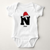Monogrammed Familie Kerstmis Personaliseren met na Romper (Voorkant)