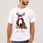 Monogrammed Familie Kerstmis Personaliseren met na T-shirt (Voorkant)