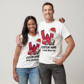 Monogrammed Familie Kerstmis Personaliseren met na T-shirt (Unisex)