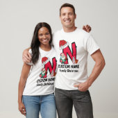 Monogrammed Familie Kerstmis Personaliseren met na T-shirt (Unisex)
