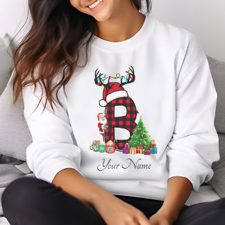 Monogrammed Familie Kerstmis Personaliseren met na T-shirt