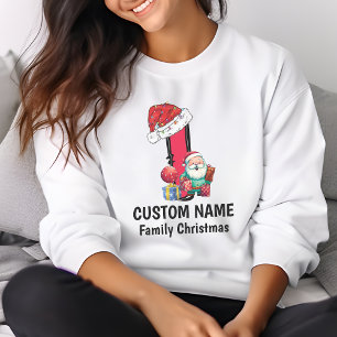 Monogrammed Familie Kerstmis Personaliseren met na T-shirt