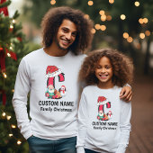 Monogrammed Familie Kerstmis Personaliseren met na T-shirt