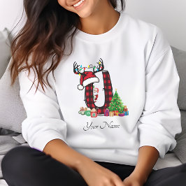 Monogrammed Familie Kerstmis Personaliseren met na T-shirt