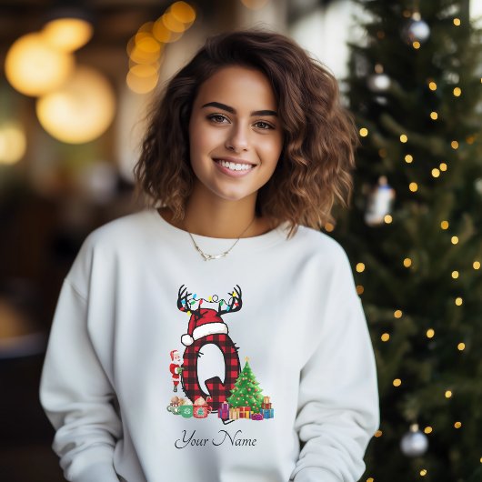 Monogrammed Familie Kerstmis Personaliseren met na T-shirt