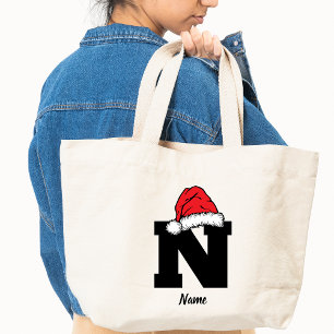 Monogrammed Familie Kerstmis Personaliseren met na Tote Bag
