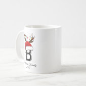 Monogrammed Familie Sinterklaas Kerstmis Koffiemok (Voorkant links)