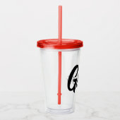 Monogrammed familienaam acryl drinkbeker (Rechts)