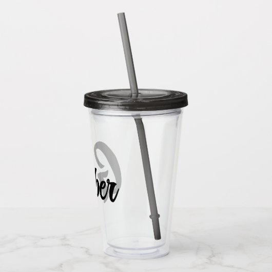 Monogrammed familienaam acryl drinkbeker (Links)