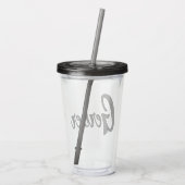 Monogrammed familienaam acryl drinkbeker (Achterkant)