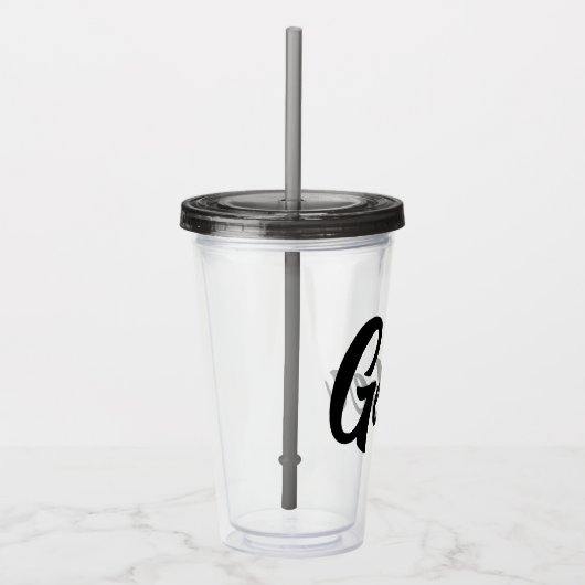 Monogrammed familienaam acryl drinkbeker (Rechts)
