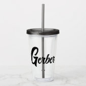 Monogrammed familienaam acryl drinkbeker (Voorkant)